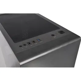 Thermaltake S100 TG CA-1Q9-00S1WN-00 - Boîtier PC Mini tour Micro-ATX/Mini-ITX - Sans alimentation - Noir - Verre trempé - 1 ventilateur 120mm - USB 3.0 - HD Audio