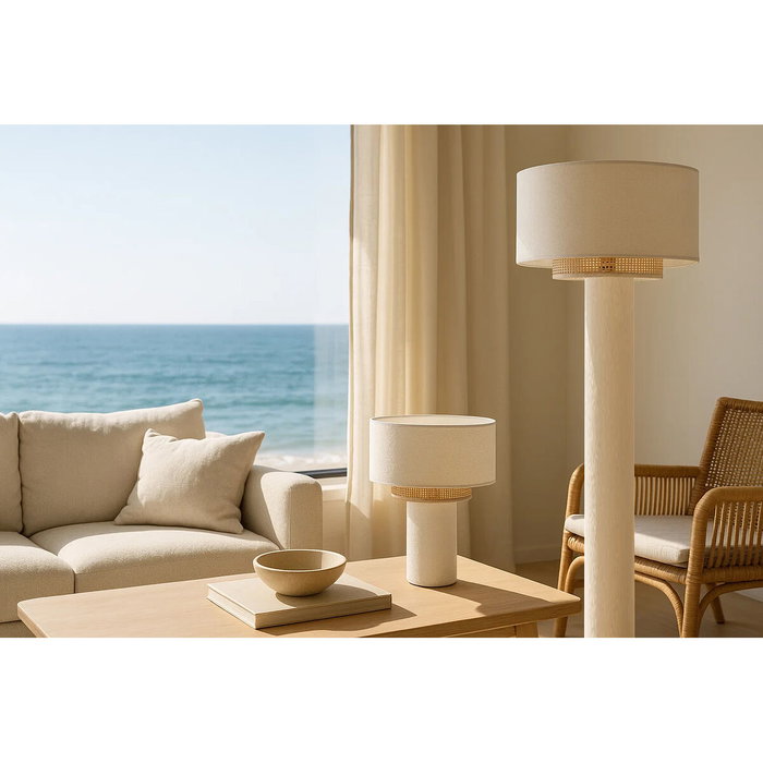 Home ESPRIT Lampadaire Blanc Naturel