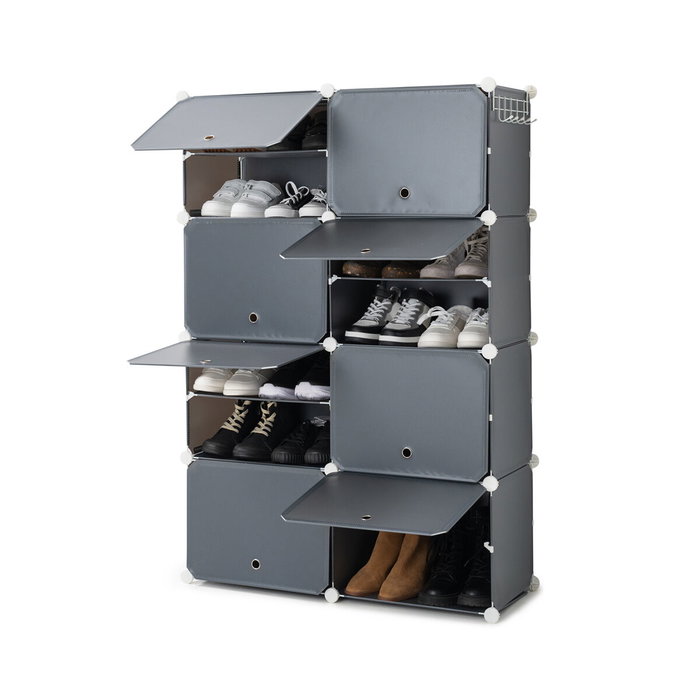 Rangement Modulaire Portable pour Chaussures InnovaGoods Gris 28 paires