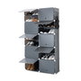 Rangement Modulaire Portable pour Chaussures InnovaGoods Gris 28 paires