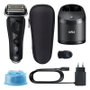 Braun 020251 Rasoir électrique Series 9 Sport 9352cc, 4 têtes, rechargeable, lithium-ion, 60 min, noir et gris