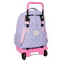 Cartable à roulettes Safta Bouquet Rose Lila 33 x 45 x 22 cm