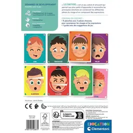 Clementoni - Les émotions - Jeu éducatif - 6 mini-puzzles pour découvrir et reconstituer les émotions - Développement socio-émotionnel et motricité fine