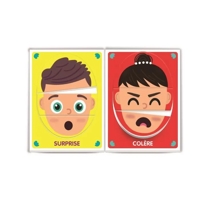 Clementoni - Les émotions - Jeu éducatif - 6 mini-puzzles pour découvrir et reconstituer les émotions - Développement socio-émotionnel et motricité fine