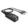 Lindy Switch KM USB 2 Ports - Commutateur KM pour clavier et souris avec câbles intégrés