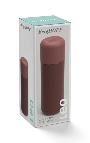 Berghoff 3950140 Termo de viaje - Thermos isotherme avec système à pression et couvercle tasse pour boissons chaudes ou froides