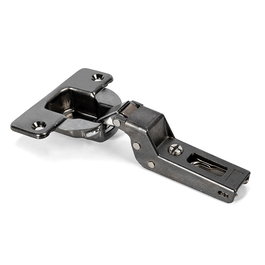 Salice Silentia+ - Paire de bisagras invisibles à encastrer pour grandes épaisseurs (94°, Ø40 mm) avec amortissement hydraulique silencieux, finition titane, type coudé
