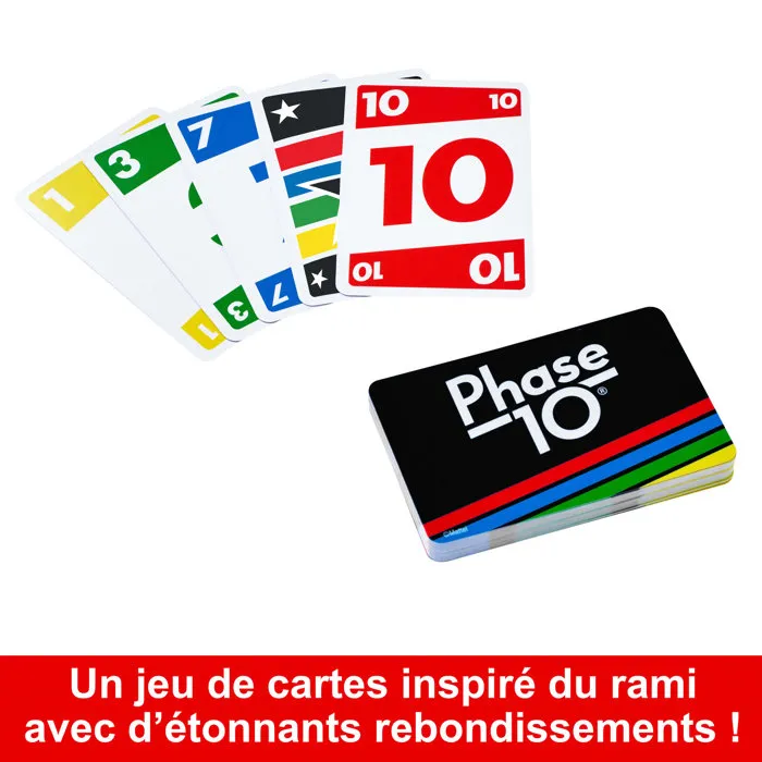 Mattel Games Phase 10 - Jeu de cartes de rami (108 cartes)