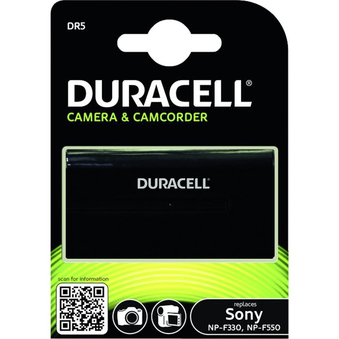 Duracell DR5 Batterie Lithium-Ion 2600 mAh pour Sony NP-F330, NP-F550 Duracell DR5 Batterie Lithium-Ion 2600 mAh pour Sony NP-F330, NP-F550