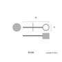 Edm Support pour barre d'armoire, ø16 mm, Laiton
