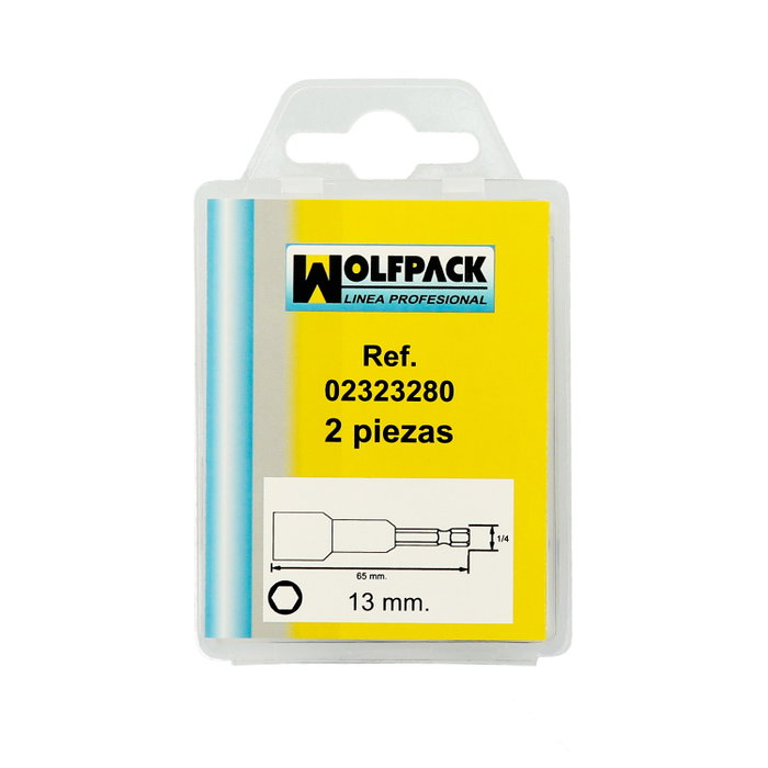 WOLFPACK LINEA PROFESIONAL Clé à pipe magnétique 13 mm (2 unités)