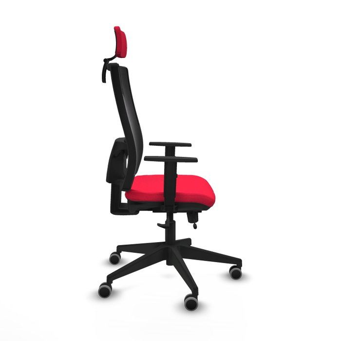 Piqueras y Crespo Chaise de Bureau Horna avec Appui-tête, Rouge et Noir
