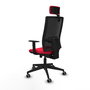Piqueras y Crespo Chaise de Bureau Horna avec Appui-tête, Rouge et Noir