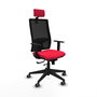 Piqueras y Crespo Chaise de Bureau Horna avec Appui-tête, Rouge et Noir
