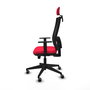 Piqueras y Crespo Chaise de Bureau Horna avec Appui-tête, Rouge et Noir