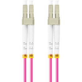 Lanberg Câble à fibre optique OM4 Duplex LC/UPC-LC/UPC 0,5 m Violet