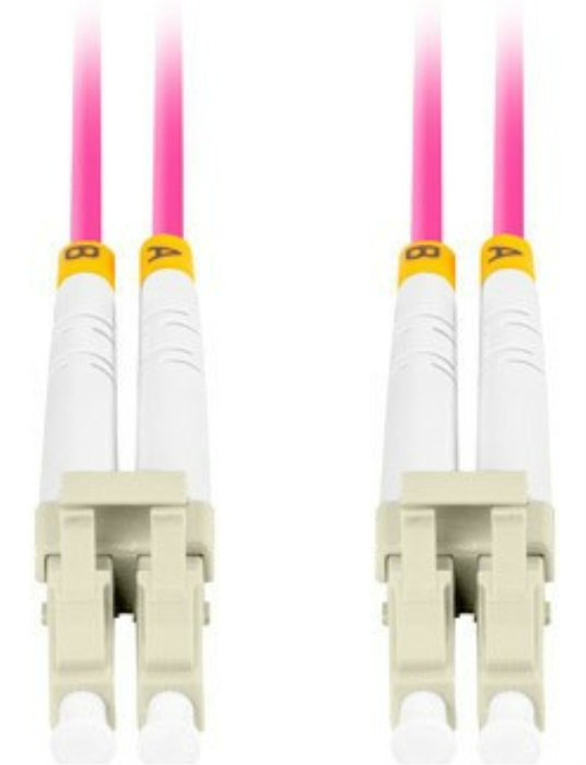 Lanberg Câble Fibre Optique 0,5 m Multimode OM4 Duplex LC/UPC-LC/UPC LSZH Violet