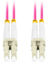 Lanberg Câble Fibre Optique 0,5 m Multimode OM4 Duplex LC/UPC-LC/UPC LSZH Violet