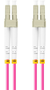 Lanberg Câble Fibre Optique 0,5 m Multimode OM4 Duplex LC/UPC-LC/UPC LSZH Violet