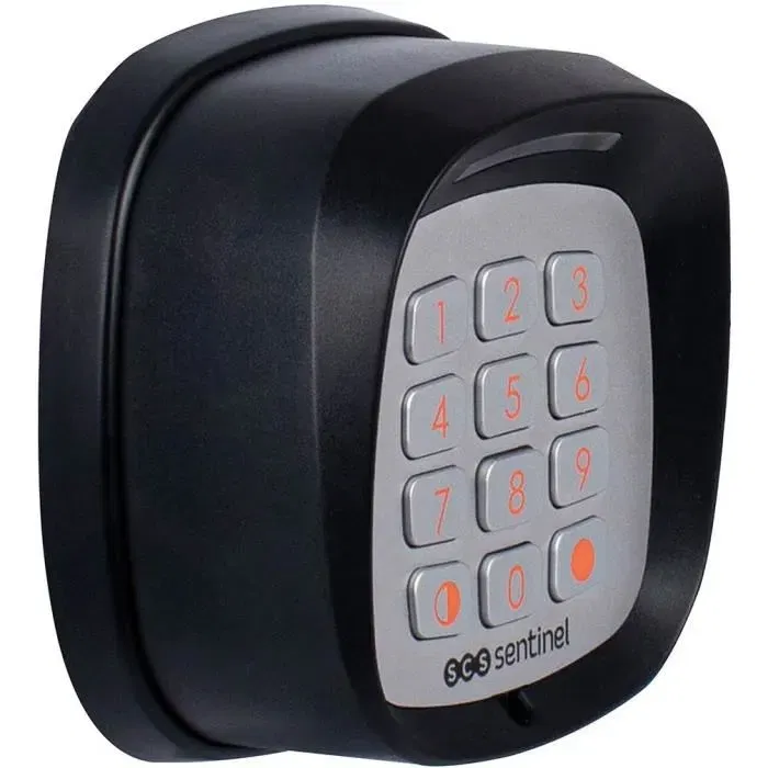 SCS SENTINEL Clavier à code sans fil CodeGate pour portail et porte de garage, portée 50m, fonctionne avec piles CR2032 (non fournies)