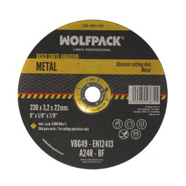 Wolfpack LINEA PROFESIONAL Disco de coupe abrasif métal 230x3,2x22 mm