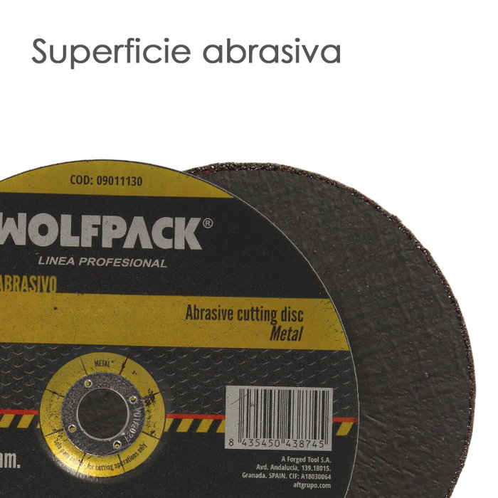 Wolfpack LINEA PROFESIONAL Disco de coupe abrasif métal 230x3,2x22 mm