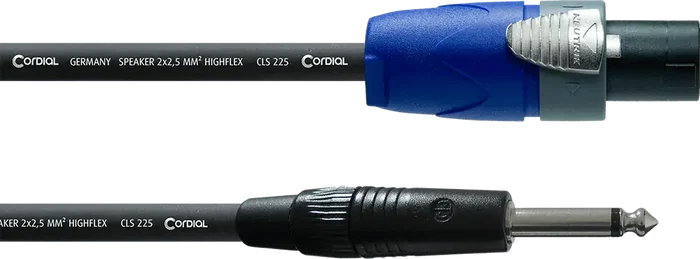 CORDIAL Câble Enceinte Speakon 2 Pôles vers Jack 10 m