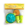 Tachan Set de Vaisselle de Cuisine pour Enfant en Plastique - 6 Pièces avec 4 Verres et 2 Casseroles - Jeu d'Imitation Développement Créatif - Recommandé à Partir de 3 Ans