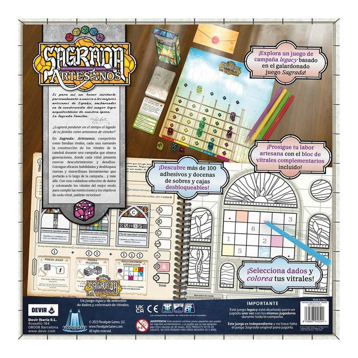 Devir Jeu de Société Sagrada Artesanos Édition Legacy 2-4 Joueurs 13+ Ans 55 Min