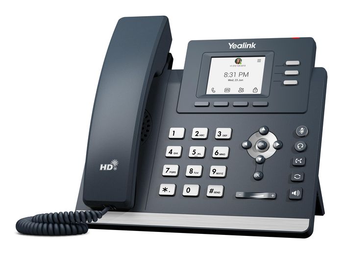 Yealink Téléphone IP pour Microsoft Teams - Écran LCD 2,4", Ports Gigabit Ethernet et USB, Android 13