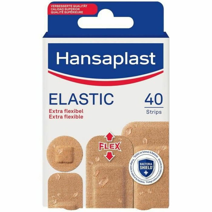 Hansaplast Pansements HP Elastic, 4 tailles, 40 unités