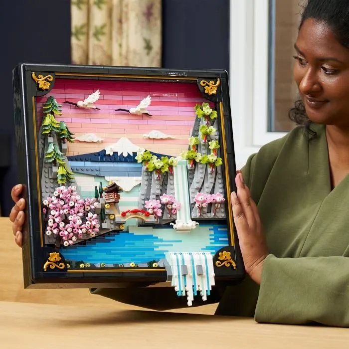 Lego Set de Construction pour Adultes 31218 Art - Maquette Décoration Murale Les Cerisiers en Fleurs - Paysage Japonais en 3D