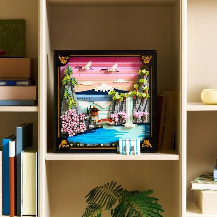Lego Set de Construction pour Adultes 31218 Art - Maquette Décoration Murale Les Cerisiers en Fleurs - Paysage Japonais en 3D