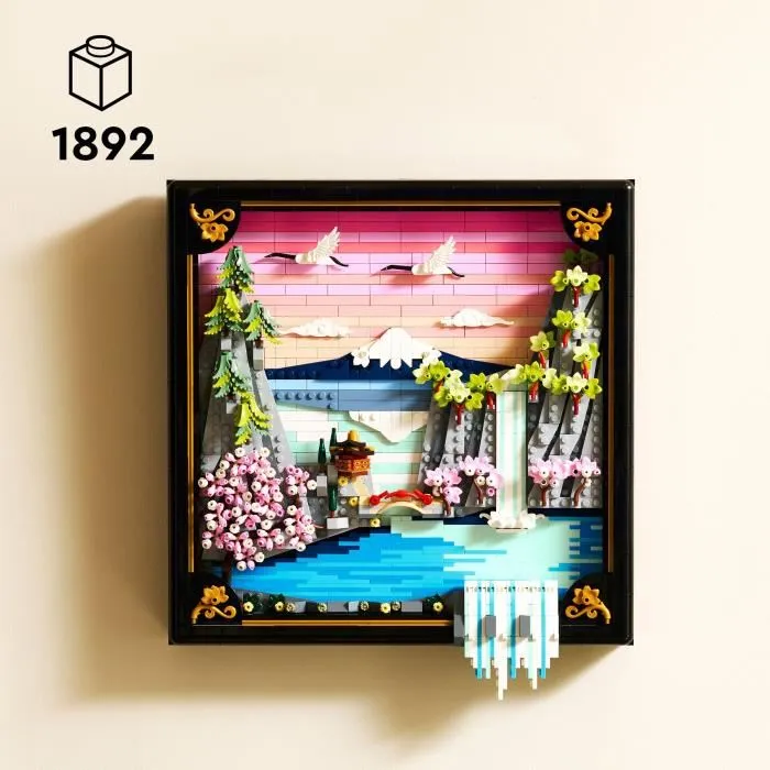Lego Set de Construction pour Adultes 31218 Art - Maquette Décoration Murale Les Cerisiers en Fleurs - Paysage Japonais en 3D