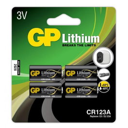GP CR123A Lithium, pack de 4