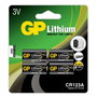 GP CR123A Batterie Lithium 4 U, pile haute performance pour appareils intelligents, détecteurs de fumée, lampe torche, longue durée de vie 10 ans, -40°C à +60°C