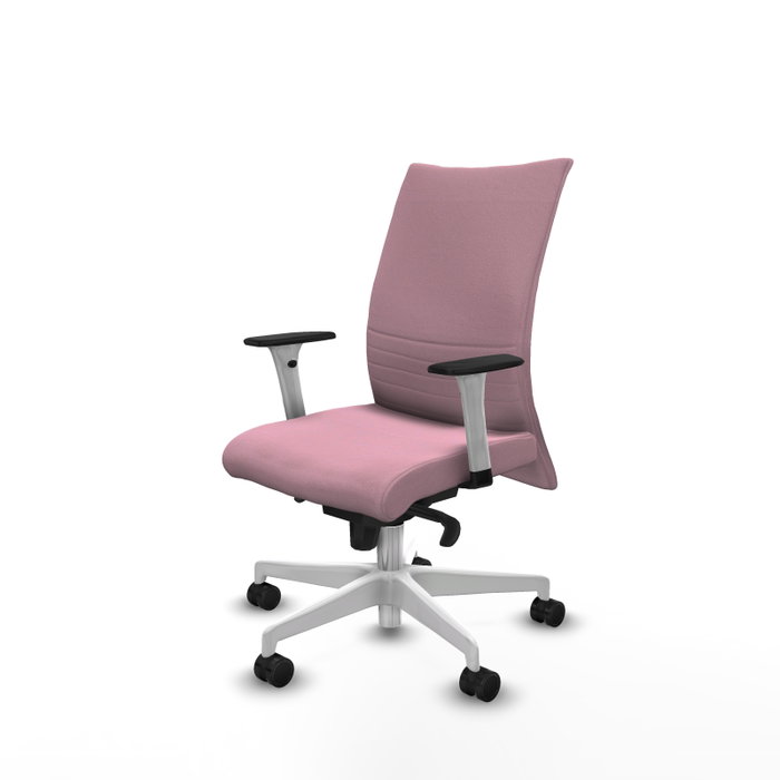 Piqueras Y Crespo Albacete Confidente Chaise de Bureau Rose avec Mécanisme Synchrone