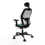 Piqueras y Crespo 2D036N1 Chaise de Bureau avec Appui-tête Vert émeraude