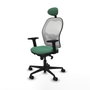 Piqueras y Crespo 2D036N1 Chaise de Bureau avec Appui-tête Vert émeraude