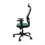Piqueras y Crespo 2D036N1 Chaise de Bureau avec Appui-tête Vert émeraude