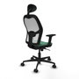 Piqueras y Crespo 2D036N1 Chaise de Bureau avec Appui-tête Vert émeraude
