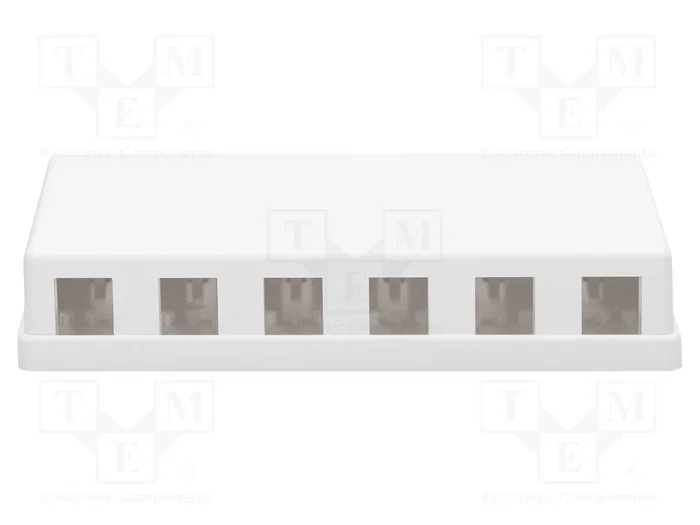 DIGITUS Boîtier Keystone blanc à 6 ports