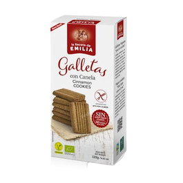 LA RECETA DE EMILIA Galettes biologiques à la cannelle 125g sans gluten et sans allergènes