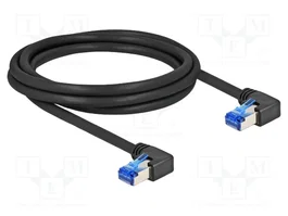 DELOCK Câble Ethernet Patch Cord S/FTP Cat 6a 2m Noir