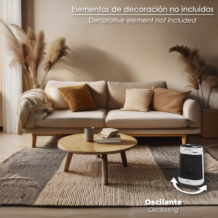 MAURER Thermoventilateur Céramique Oscillant 1000/1500W