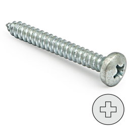 DUVER Vis à filetage métal DIN 7981 zinguée 25 mm