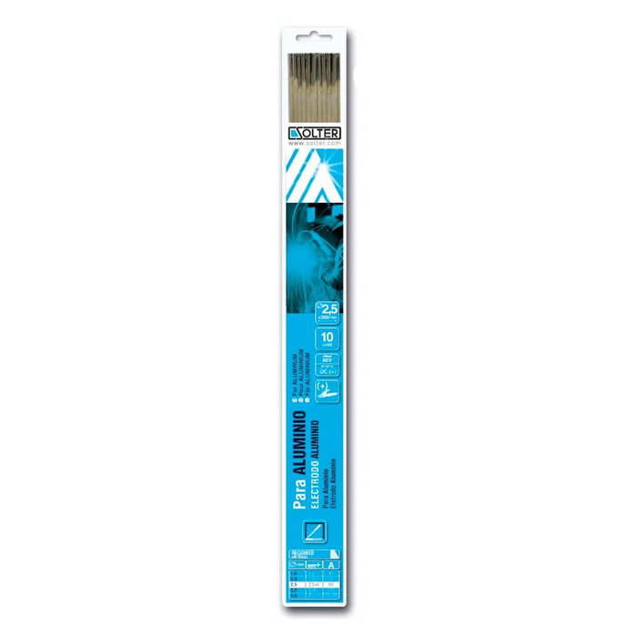 Solter Electrode pour aluminium Ø 2,5 mm, blister de 10 pièces Solter Electrode pour aluminium Ø 2,5 mm, blister de 10 pièces