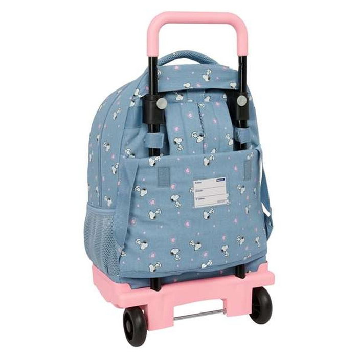 Safta Cartable à roulettes amovible Snoopy Gris 22 L
