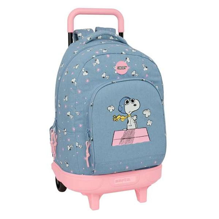 Safta Cartable à roulettes amovible Snoopy Gris 22 L