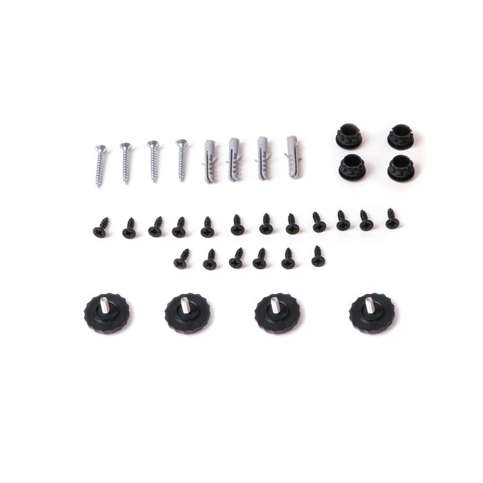 Emuca Jeu de Lader set de cadres d'étagères, hauteur 1150mm, Acier, Peint en noir